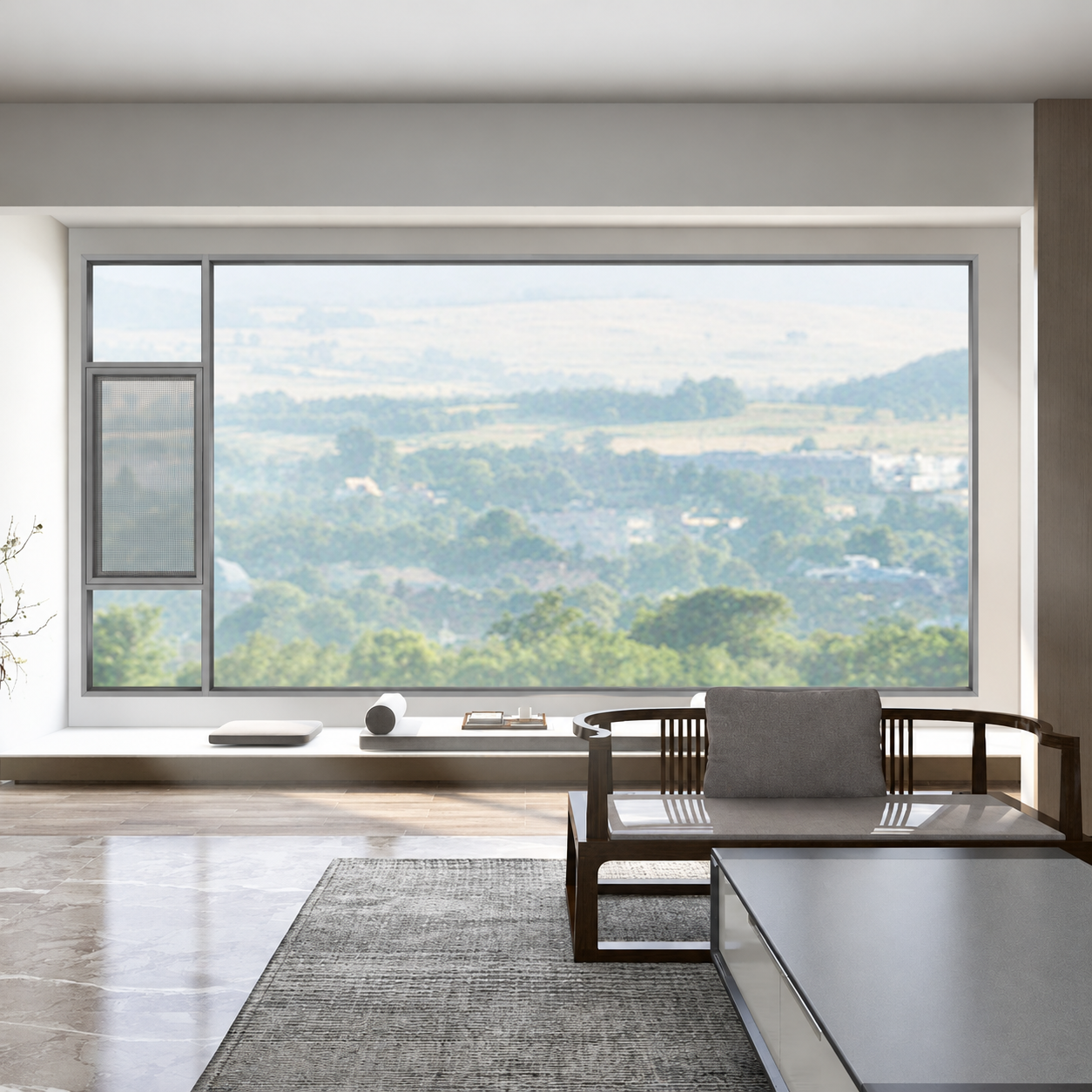 JF 112 Fixed + Screen Window aluminum window system